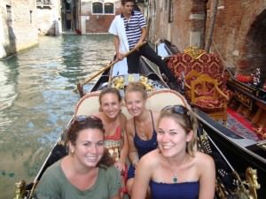 A gondola ride in Venice...I'm sorry, can we all quickly take a look at Lorenzo in the back there?!