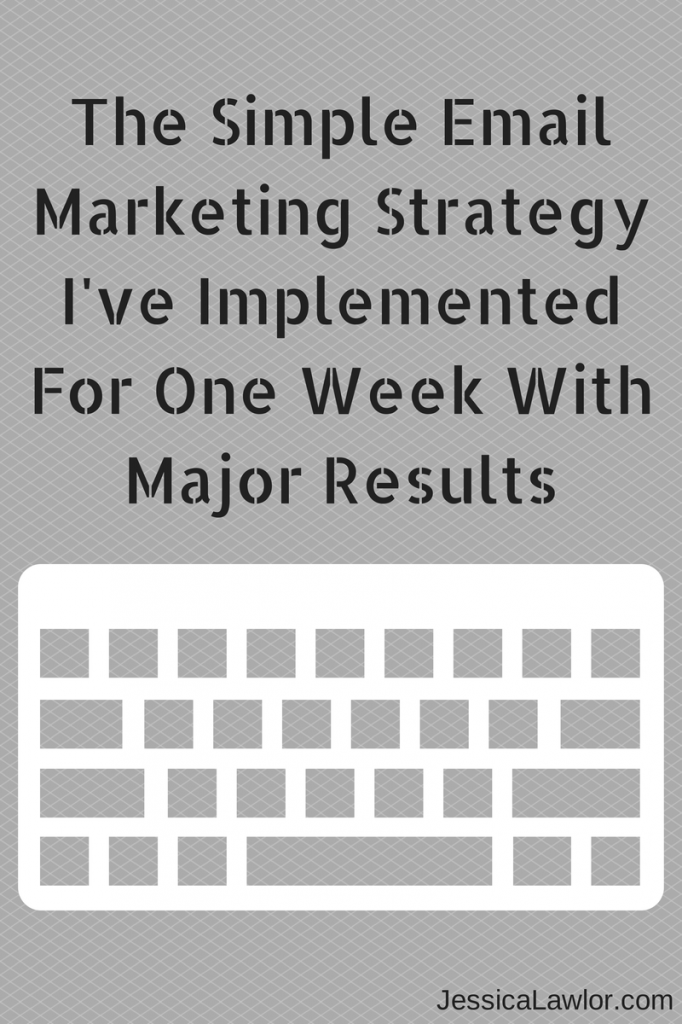 email marketing strategy- Jessica Lawlor