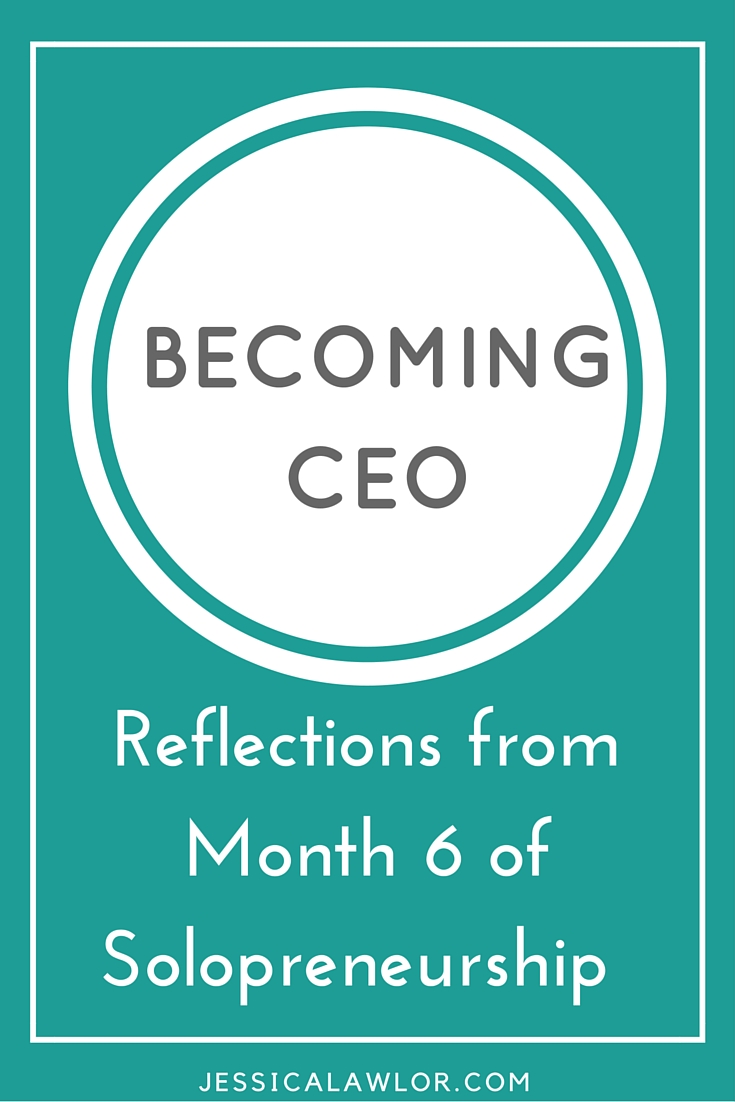 In the Becoming CEO series, I detail how I'm starting and running my own solo biz. Here are reflections (& an income breakdown) from month six.