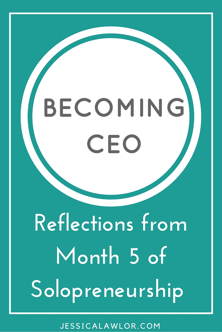 In the Becoming CEO series, I detail how I'm starting and running my own solo biz. Here are reflections (& an income breakdown) from month five.