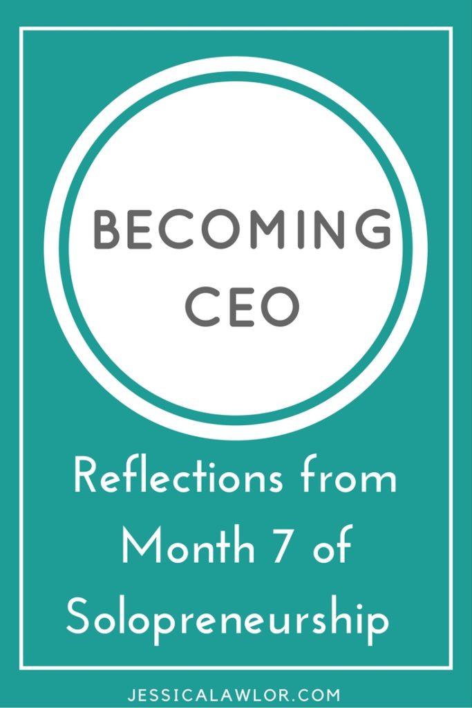 In the Becoming CEO series, I detail how I'm starting and running my own solo biz. Here are reflections (& an income breakdown) from month seven.