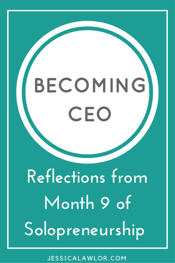 In the Becoming CEO series, I detail how I'm starting and running my own solo biz. Here are reflections (& an income breakdown) from month nine.