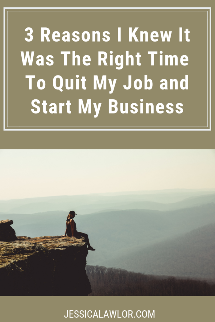 How do you when it's the right time to quit your job? That's the #1 question people ask me when I tell them I quit my job to start JL&Co. Here's how I knew. 